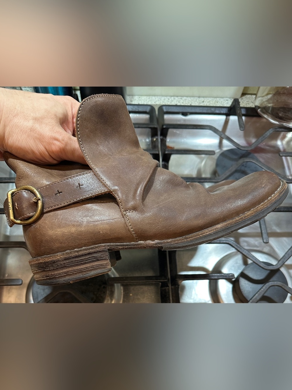 Fiorentini + Baker Brown Leather Slip-On Loafers with Buckle Size 40 / 9